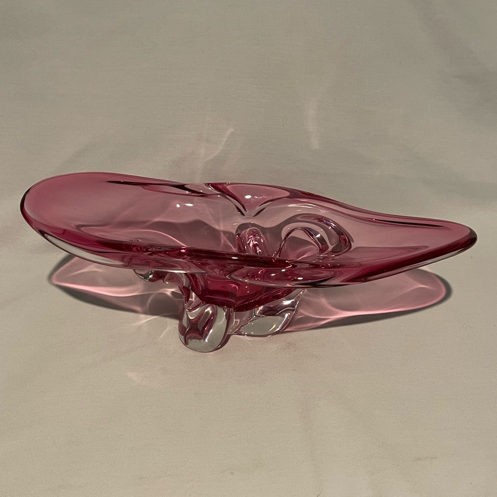 Elegant Pink Glass Bowl
